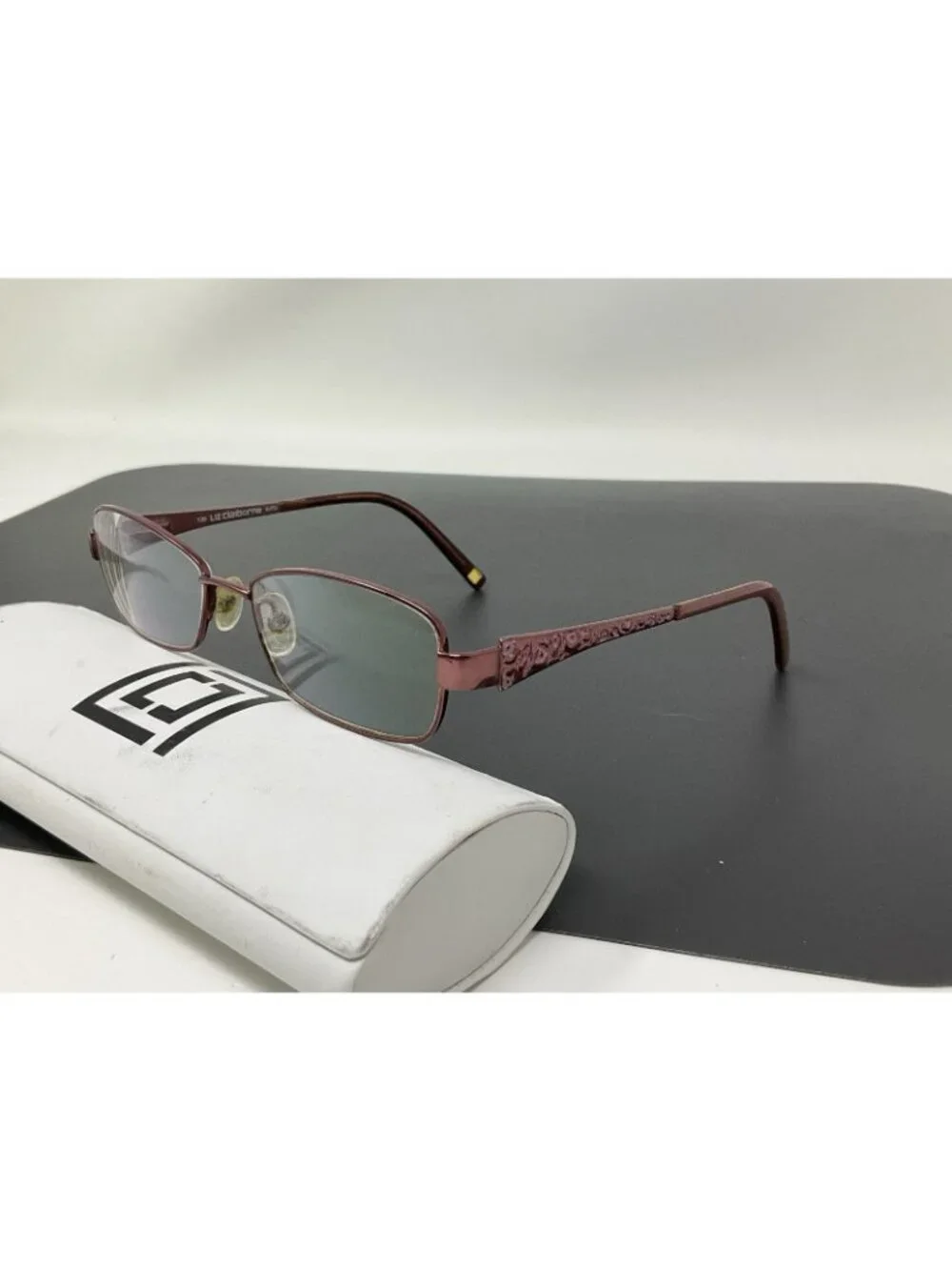 Liz Claiborne Eyeglasses Womens Burgundy L345 0JTU Metal Frames 51-16-135